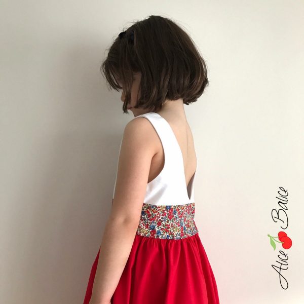 alice balice | robe de cortège | petite flle enfant d'honneur | couture | sewing | Liberty of London | patron couture | mariage | wedding